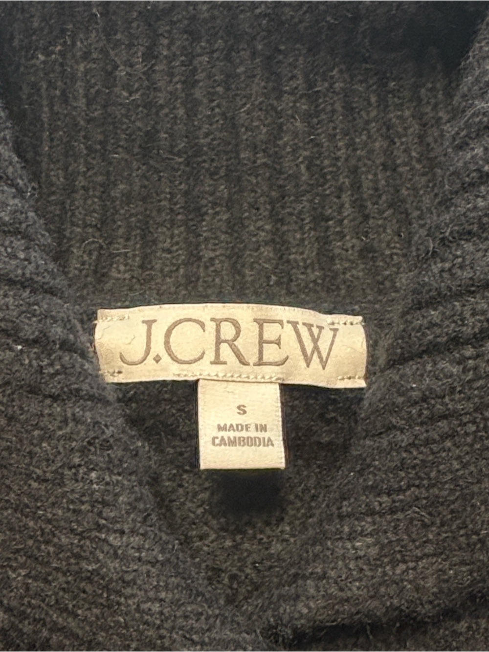 J. Crew Collared Cable Knit Cardigan Size Medium Black Fitted Wool Cozy - Picture 6 of 8
